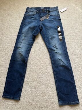 Lazer Slim Straight Men's Jeans in Dark Blue